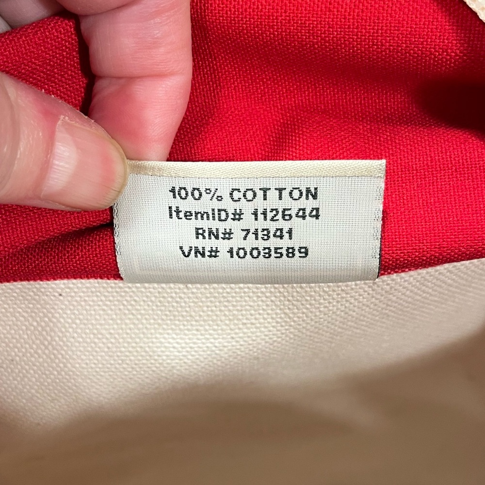 LL Bean Boat & Tote Medium Zip Top Red - Picture 10 of 13